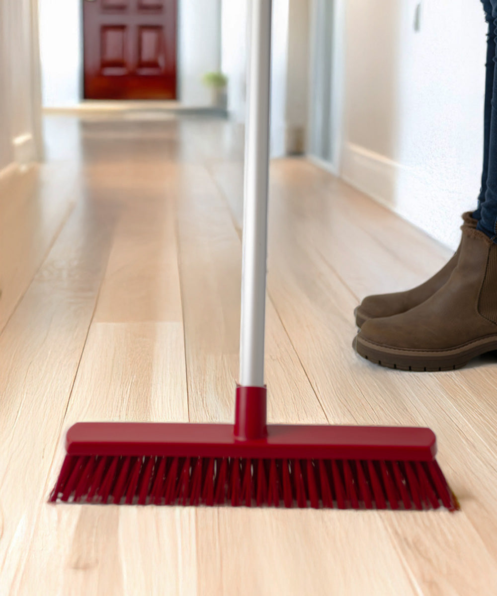 Everyday Wide Sweeping Broom 380mm - Red (Stiff)